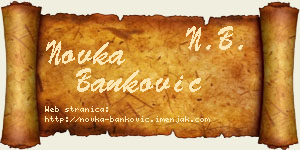 Novka Banković vizit kartica